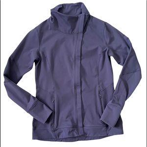 Gap Body Fit Periwinkle Blue Asymmetric Neck Zip Jacket